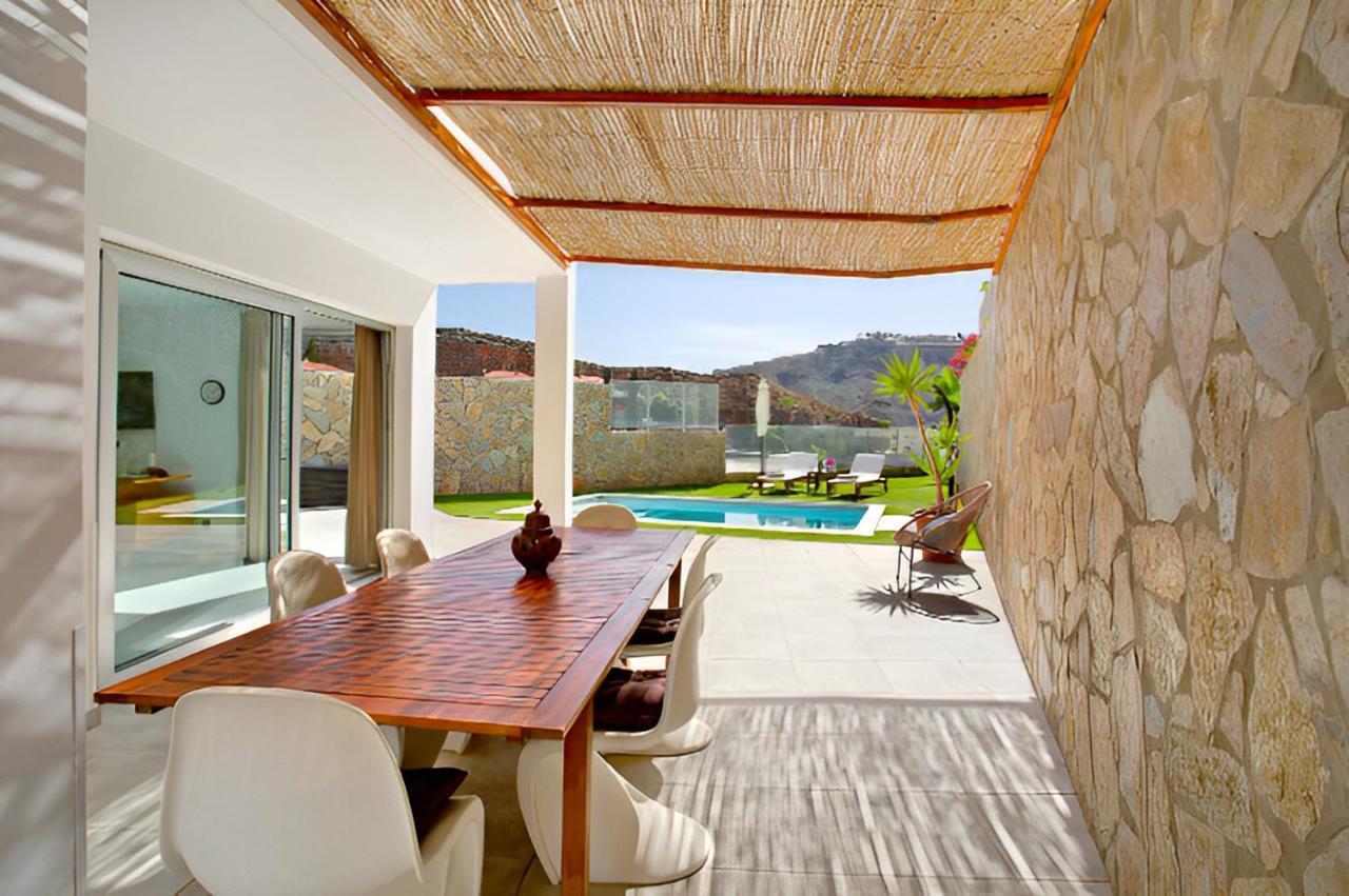 Dream Villa With Heated Pool, Rooftop & Ocean Views Mogán Buitenkant foto