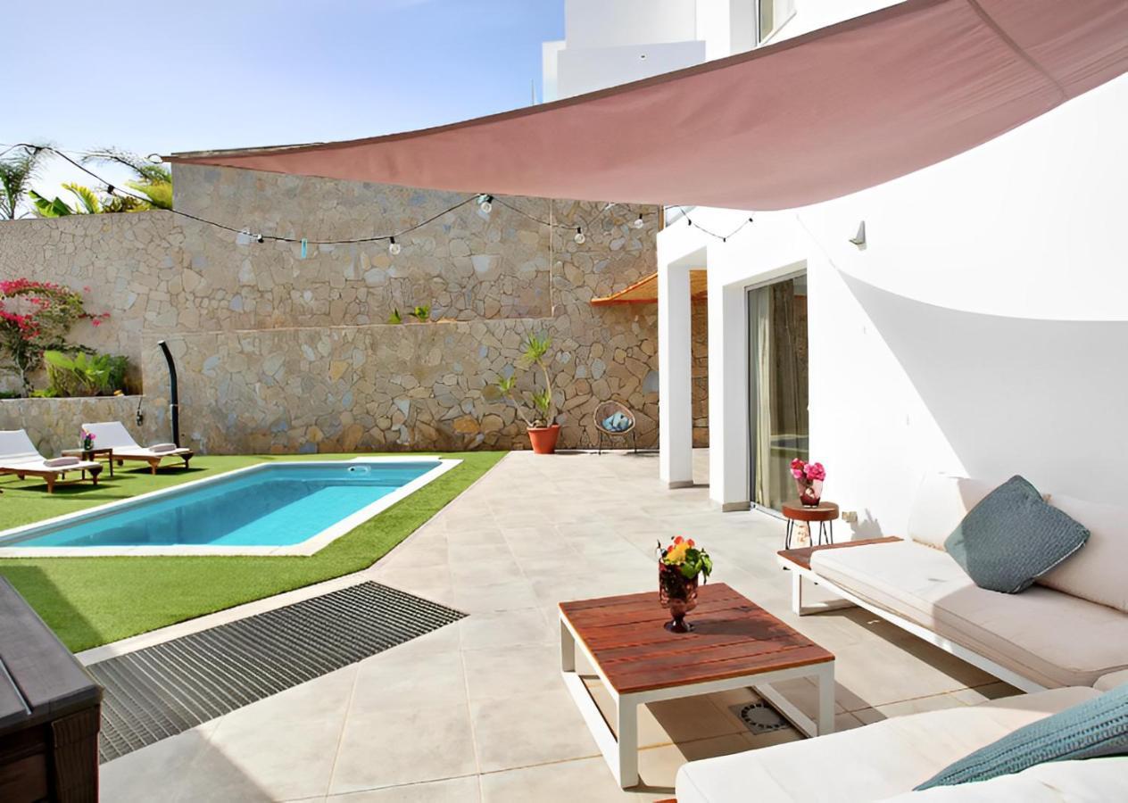 Dream Villa With Heated Pool, Rooftop & Ocean Views Mogán Buitenkant foto
