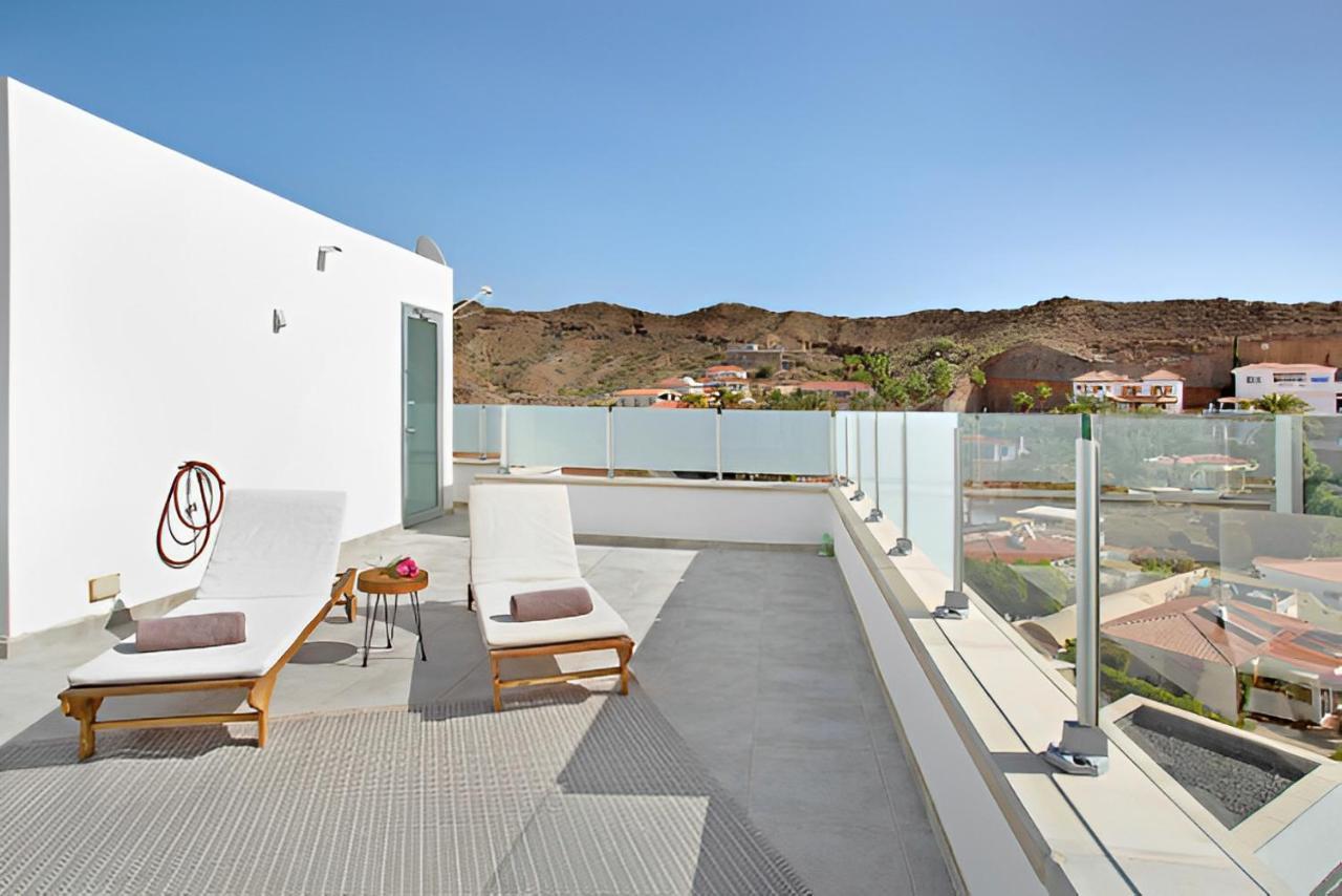Dream Villa With Heated Pool, Rooftop & Ocean Views Mogán Buitenkant foto