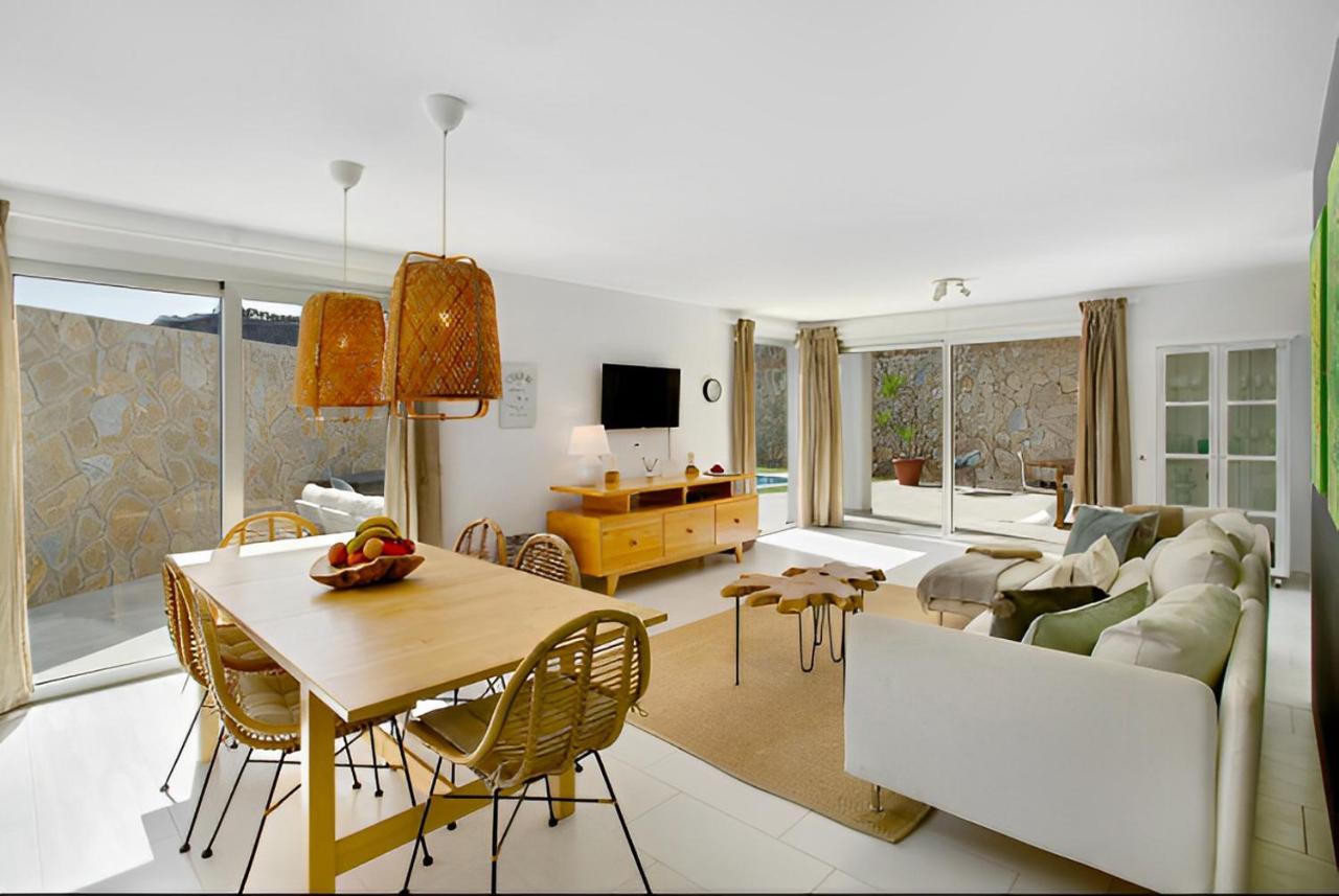 Dream Villa With Heated Pool, Rooftop & Ocean Views Mogán Buitenkant foto