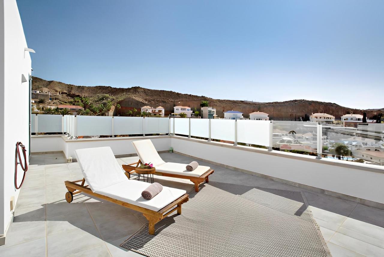 Dream Villa With Heated Pool, Rooftop & Ocean Views Mogán Buitenkant foto