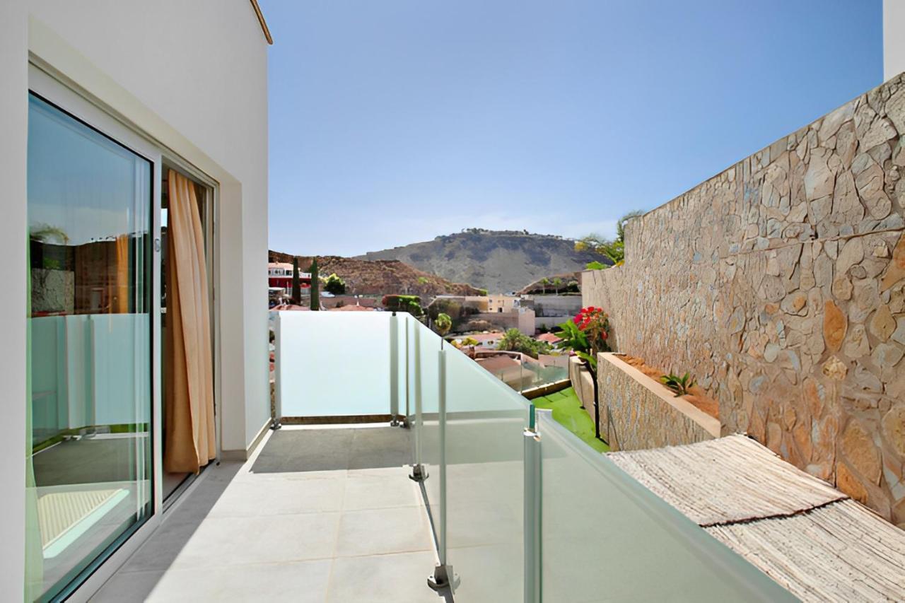 Dream Villa With Heated Pool, Rooftop & Ocean Views Mogán Buitenkant foto