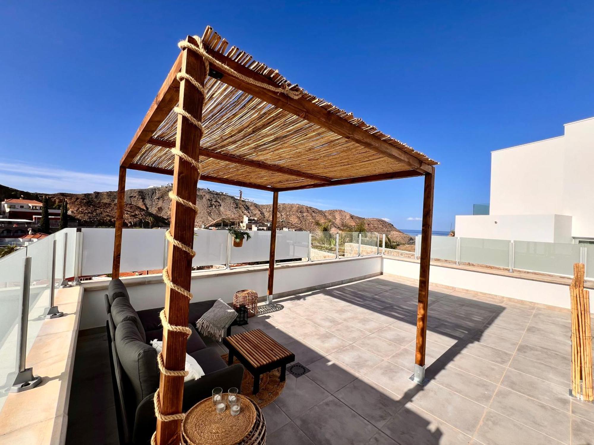 Dream Villa With Heated Pool, Rooftop & Ocean Views Mogán Buitenkant foto