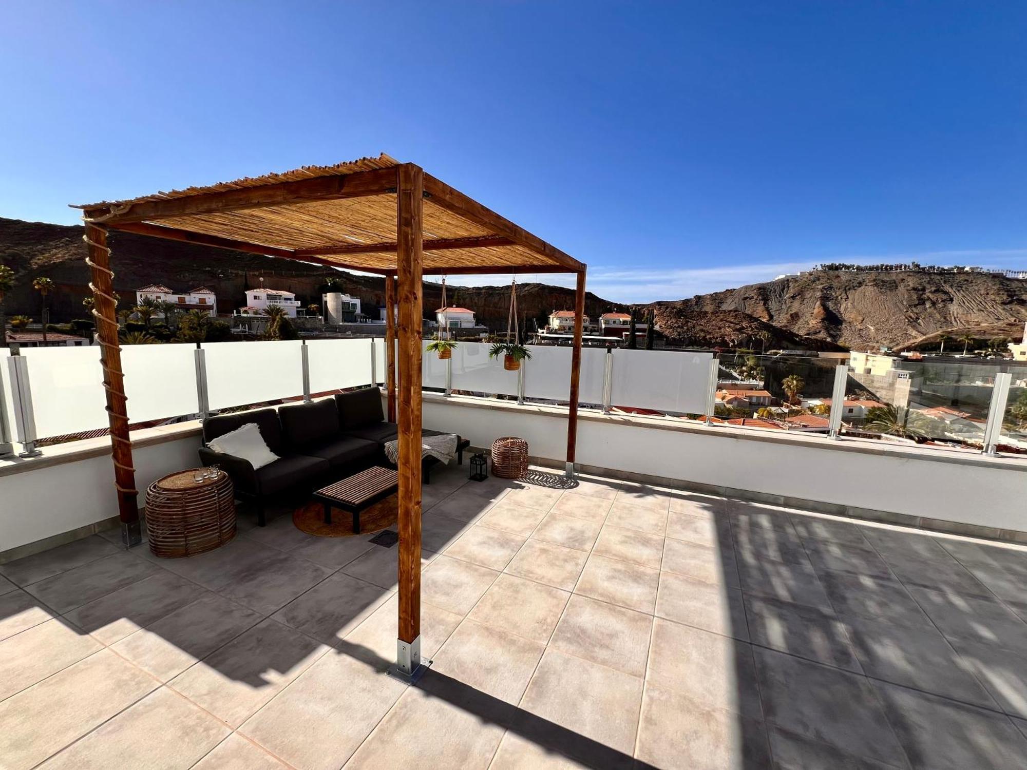 Dream Villa With Heated Pool, Rooftop & Ocean Views Mogán Buitenkant foto